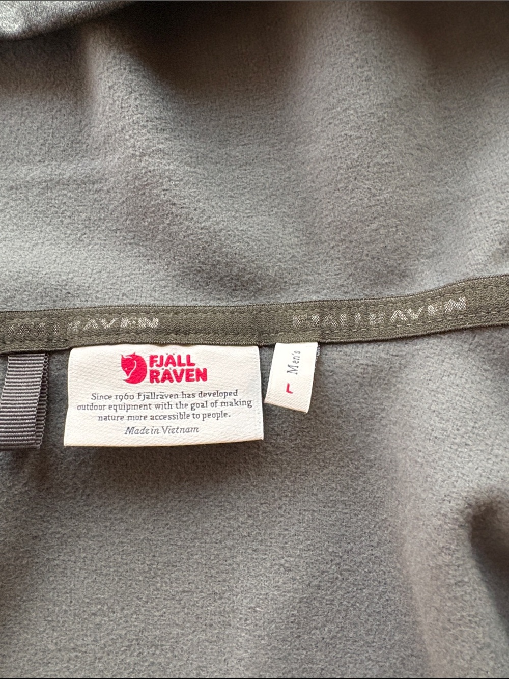 Fjallraven Abisco Trail Fleece Dark Green Hooded Lightweight Jacket Sz L - Picture 10 of 10